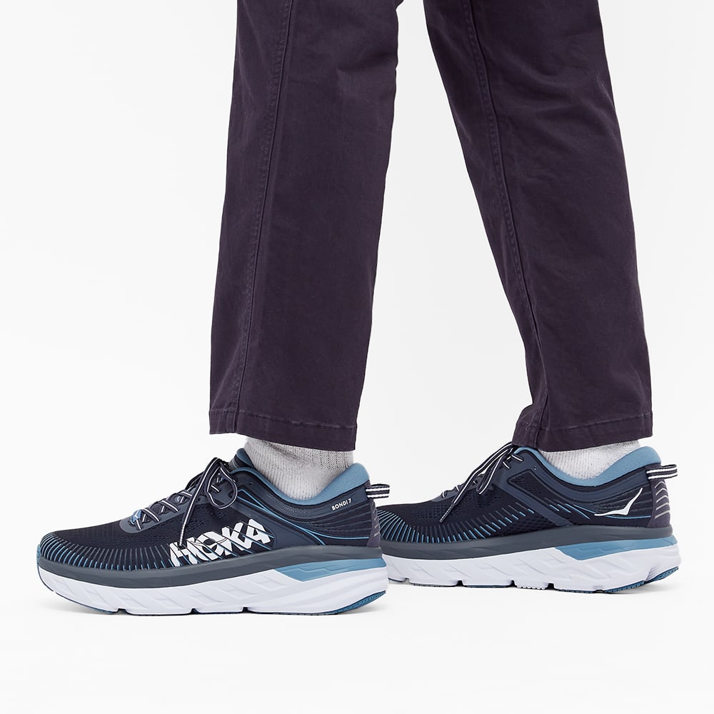 Hoka Bondi 7 - Women's Running Shoes - Blue - UK 658PTAICZ